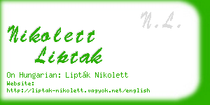 nikolett liptak business card